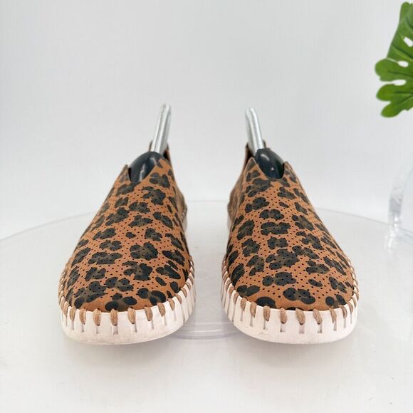 Ilse Jacobsen Women Tulip Flat Size 40 10 Slip On Shoe Brown Perforated Fabric - Picture 5 of 14